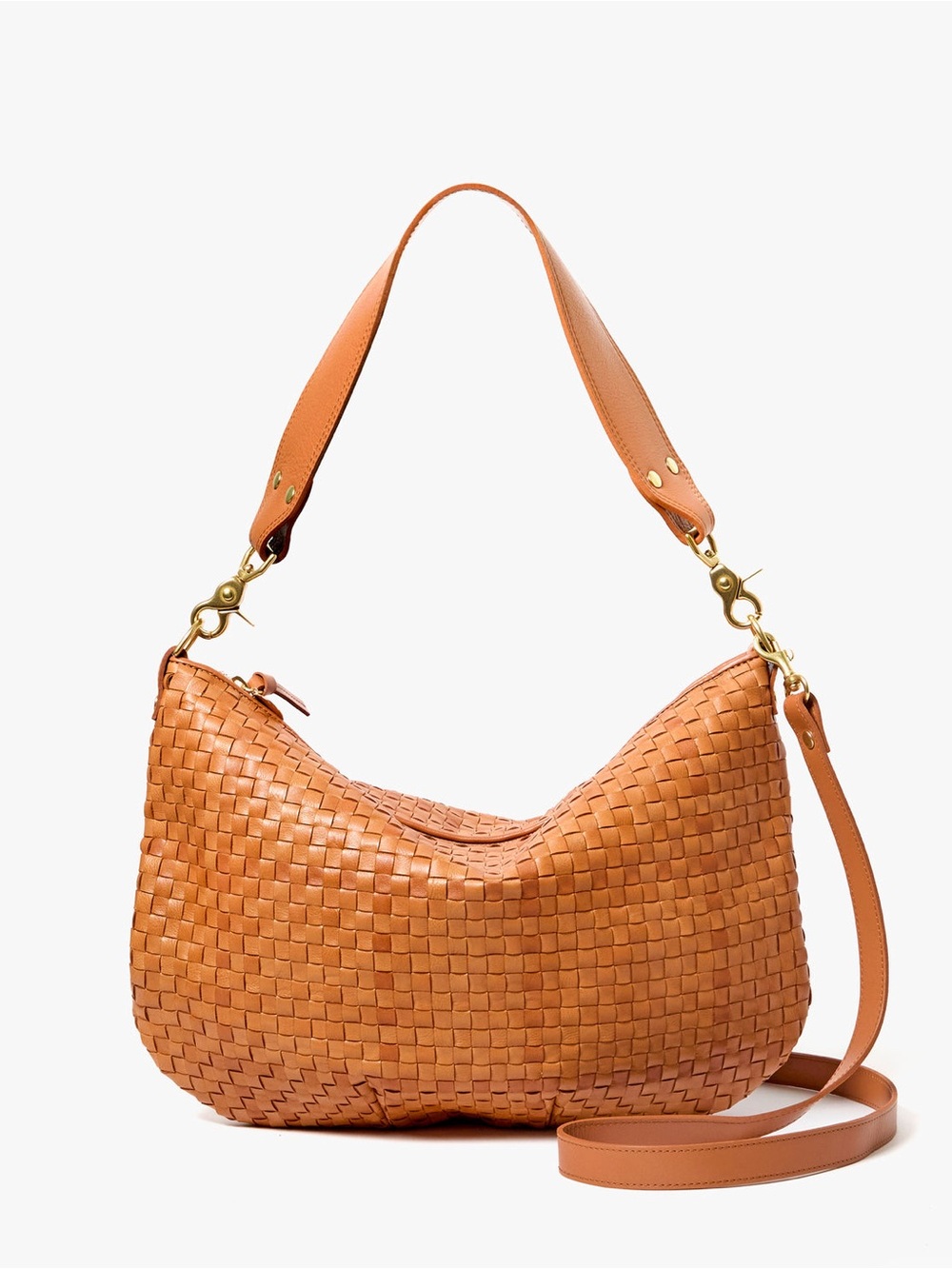 Clare V. Natural Woven Checker Moyen